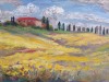 Golden-Undulation-Tuscany-sm-10x20-acrylic-on-canvas-rapseed-field-villa-on-hill-clouds