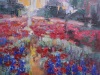 Spring-Interlude-III-34x34-mixed-media-on-canvas-Niki-Gulley-poppies-bluebonnets-Texas-painting