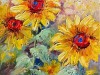 Sunny-Side-Up-sm-20x10-acrylic-painting-Niki-Gulley-sunflowers