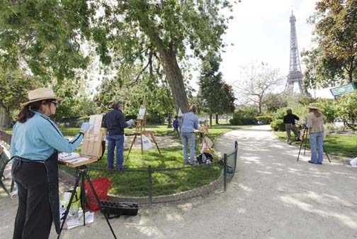 Niki Gulley Scott Williams art trek Paris eiffel tower painting group sm