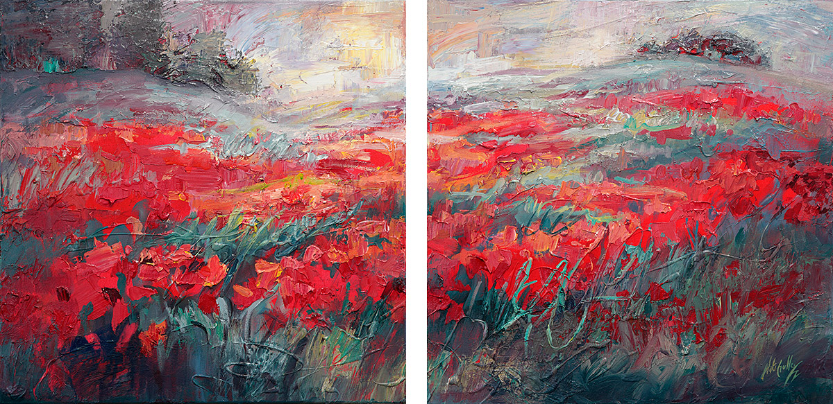 Niki Gulley, Dallas, contemporary impressionist, poppy painting