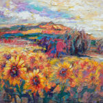 Niki Gulley, Dallas, Santa Fe, contemporary impressionist, sunflower painting