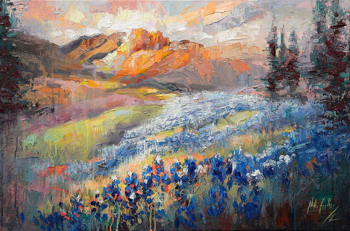 Niki Gulley, Dallas, Colorado, contemporary impressionist, aspen painting