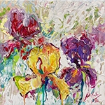 Texas, contemporary impressionist, iris, poppy, wild flowers, dallas texas artist, Niki Gulley paintings