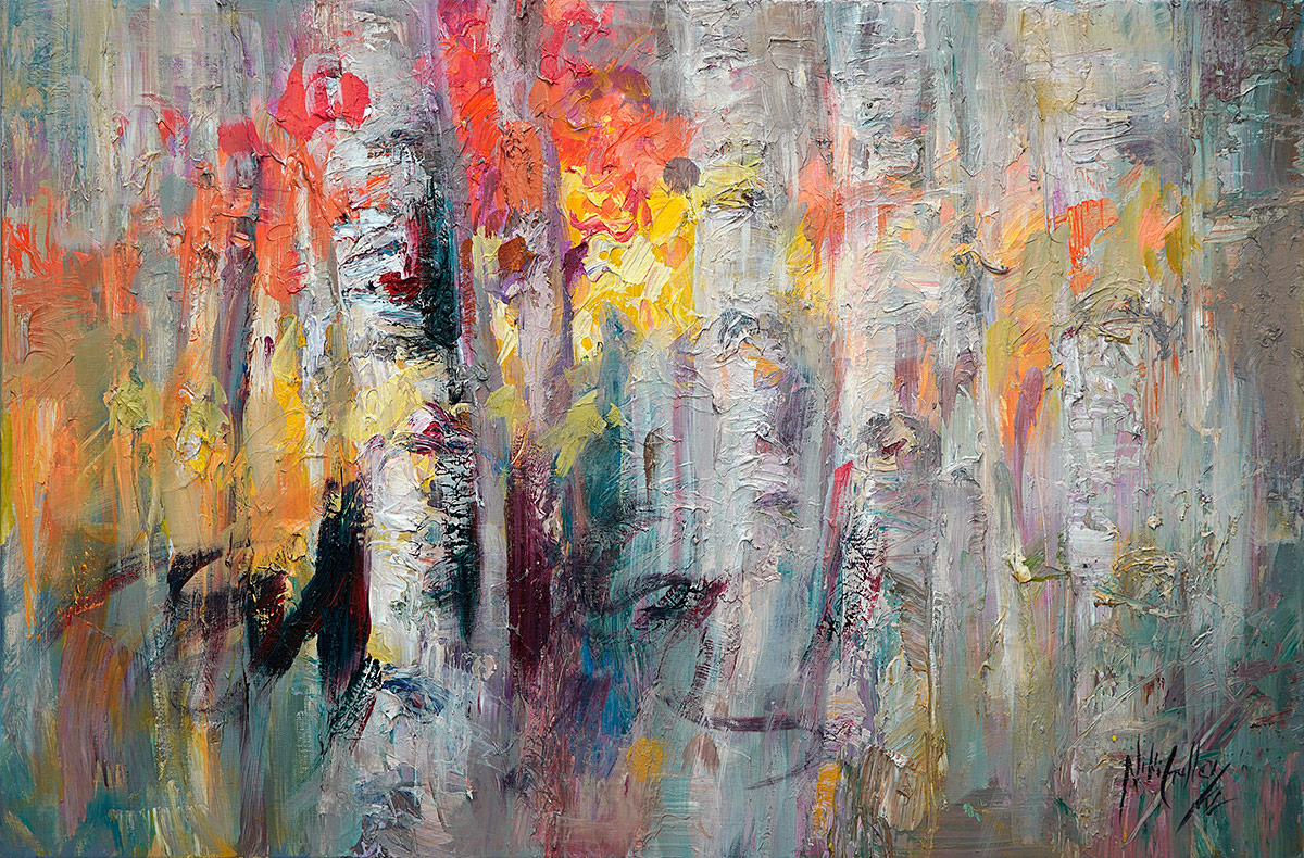 Niki Gulley, Dallas, contemporary impressionist, Aspen painting