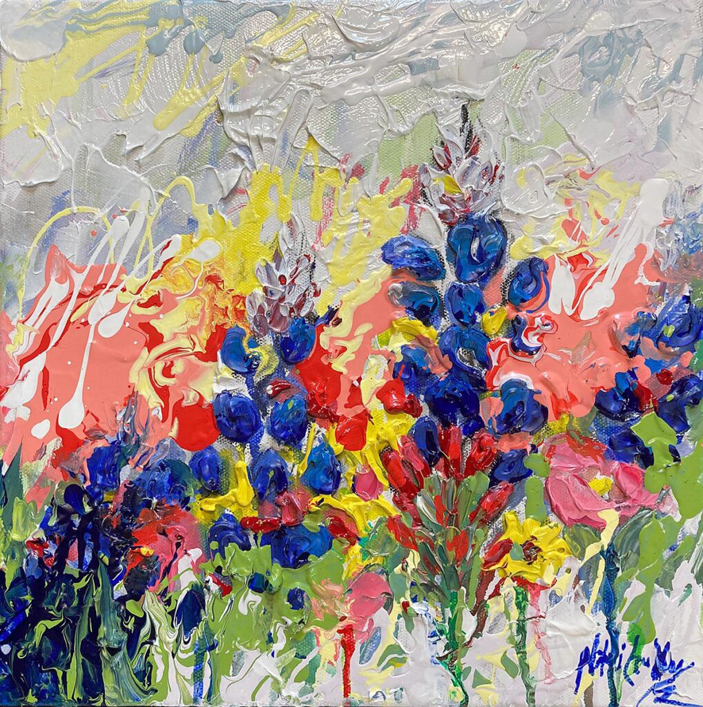Texas, contemporary impressionist, poppy, wild flowers, dallas texas artist, Niki Gulley paintings