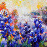 Texas, contemporary impressionist, bluebonnets, iris, poppy, wild flowers, dallas texas artist, Niki Gulley paintings