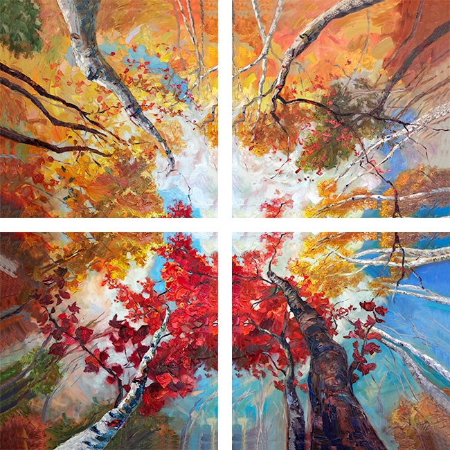 Niki Gulley, Dallas, aspen, contemporary impressionist, tree painting